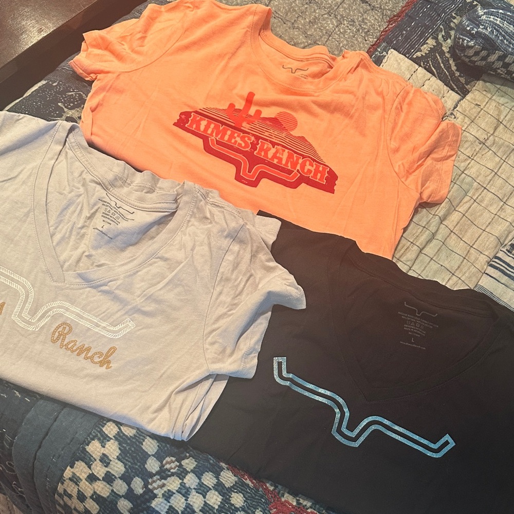 Kimes Ranch womens Tees - Vibrant Orange, Classic light grey, Sleek Black